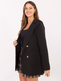 Elegant black blazer with lining and pockets