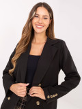 Elegant black blazer with lining and pockets