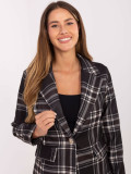 Black Checked Blazer with Lining