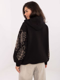 Black hoodie with embroidery