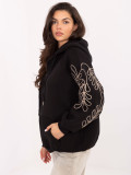 Black hoodie with embroidery