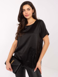 Elegant black blouse with lace