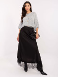Black maxi skirt with lace