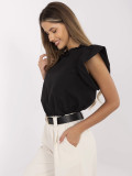 Elegant Black Blouse with Ruffles