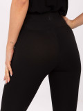 Black Ribbed High-Waisted Leggings