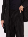 Elegant black palazzo trousers with stripes