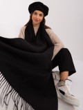 Black Solid Women's Scarf