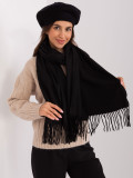 Black Solid Women's Scarf