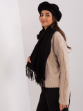 Black Solid Women's Scarf