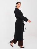 Women's Elegant Black Cashmere Transitional Coat