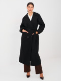Women's Elegant Black Cashmere Transitional Coat