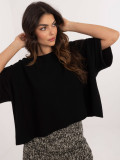 Elegant black pullover with 3/4 sleeves