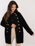 Elegant Black Alpaca Coat