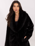 Elegant black women's coat with lining