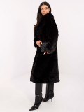 Elegant black women's coat with lining