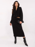 Short elegant black coat with lining