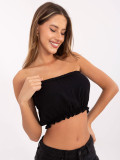 Elegant Black Top with Ruffles