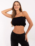 Elegant Black Top with Ruffles