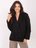 Short elegant transitional coat black