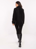 Elegant black transitional coat with lining