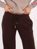 Women's dark brown sweatpants with side pockets