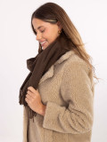 Women's dark brown scarf in soft polyester