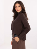 Brown viscose turtleneck sweater
