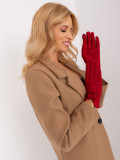 Stylish Red Gloves with Warm Lining