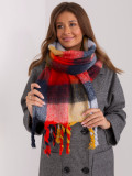 Elegant Red Scarf with Fringes