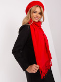 Stylish Wide Red Scarf