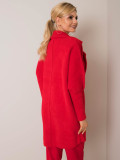 Red Fluffy Alpaca Coat