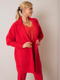 Red Fluffy Alpaca Coat
