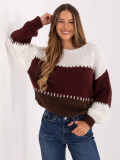 Striped Sweater in Burgundy