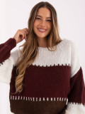Striped Sweater in Burgundy