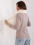 Ecru Solid Color Women's Scarf