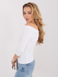 White cotton off-shoulder blouse