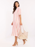 Oversize white-pink dress