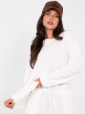 Women's ecru set with long sleeves and decorative details