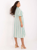 Oversize Summer Dress with V Neckline
