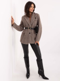 Elegant beige transitional coat with lining