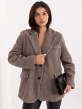 Elegant beige transitional coat with lining