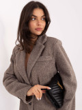 Elegant beige transitional coat with lining