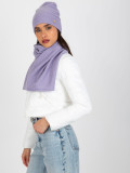Purple Winter Set with Hat and Scarf