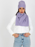 Purple Winter Set with Hat and Scarf
