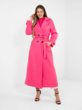 Elegant transitional coat in vibrant pink