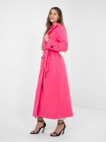 Elegant transitional coat in vibrant pink