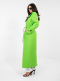 Elegant women's transitional coat in neon green