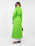 Elegant women's transitional coat in neon green