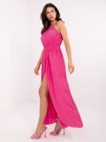 Maxi Dress with Tie in Pink
