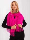Smooth Fuchsia Scarf Made of Soft Knit